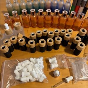 Assorted Glass Dropper Bottles